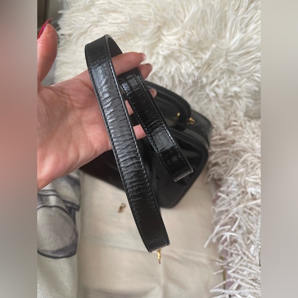 Chanel ⭐️Vintage Patent Leather Vanity Case Crossbody Shoulder Bag⭐️W/card & COA - Picture 14 of 16